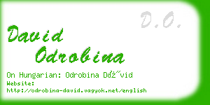 david odrobina business card